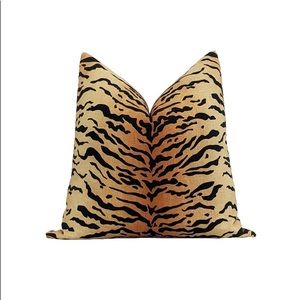 Two Brand New Tiger Print Euro Shams